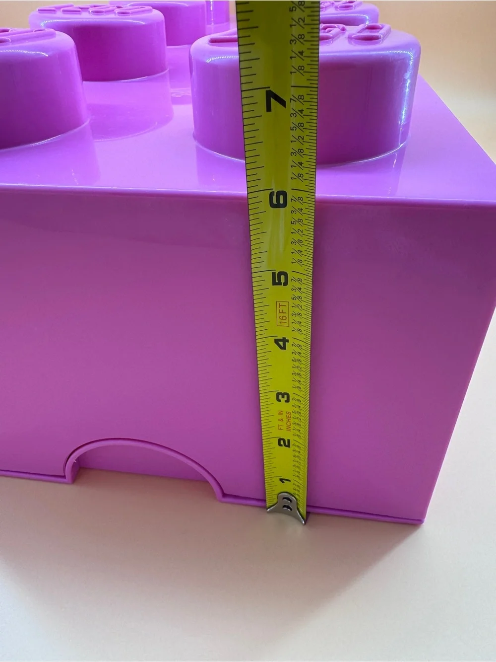 LEGO Oversized 8-Stud Pink Storage Brick Container Box Organizer - 19.5” x 9.75
